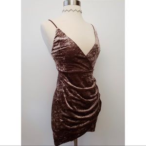 Runched Velvet Party Dress